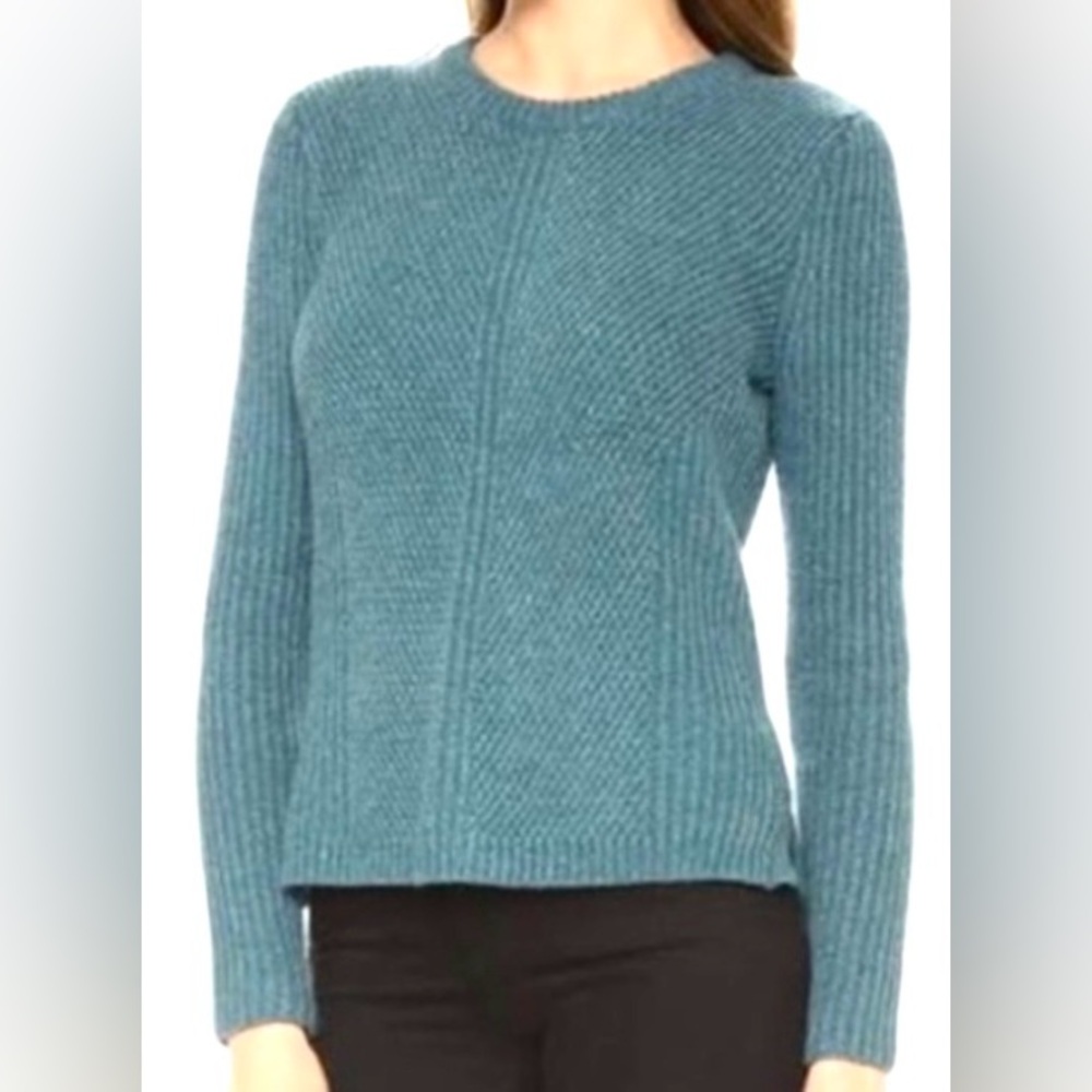 Madewell Sweater Cable Knit Crewneck Pullover long sleeves in green color Size S